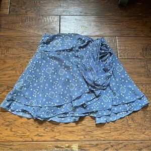 Blue Patterned Women's Skirt